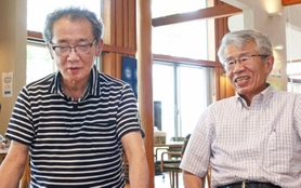 古屋一之さん（左）と北村吉次さん＝三田市下深田
