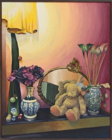 最優秀賞にあたる美術協会賞を受賞した須田美南さんの「冬の思い出」＝さんだ市民センター