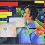 優秀賞を受賞した宮木咲和さんの「過去・邂逅」＝さんだ市民センター