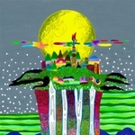 「メルヘン島と大きな月」