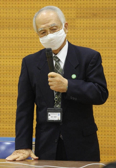 被爆の記憶を伝える飯田さん＝三田市下里