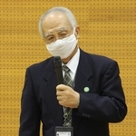 被爆の記憶を伝える飯田さん＝三田市下里