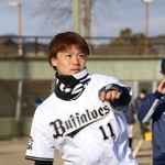 オリックスの山崎福也投手＝三田市ゆりのき台１、駒ケ谷運動公園野球場