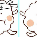 三田祥雲館高校の「くーも」（右）と教員が加筆した「くーも」