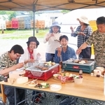 藤原農園に開設したキャンプサイト＝三田市末