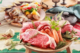 プレミアムコースの食材（提供）
