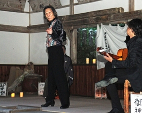 華麗なステップで観客をくぎ付けにした東仲さん＝三田市上槻瀬