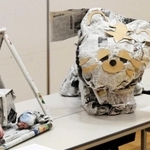 完成した作品。三田市民文化祭で展示される＝三田市天神１