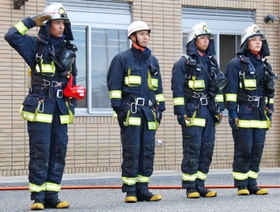 本番前日に関係者に訓練の成果を披露した隊員ら＝三田市下深田