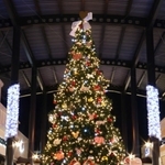 ディズニーの装飾を施したクリスマスツリー＝神戸三田プレミアム・アウトレット（（Ｃ）Ｄｉｓｎｅｙ（Ｃ）Ｄｉｓｎｅｙ／Ｐｉｘａｒ（Ｃ）２０２２ＭＡＲＶＥＬ（Ｃ）＆TMＬｕｃａｓｆｉｌｍＬｔｄ．）