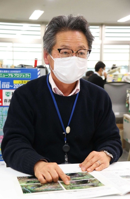 情報提供を呼びかける市道路河川課の島田浩明課長