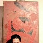 １９６４年、作品の前で