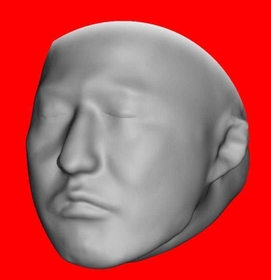 新たに作成した３Ｄ複顔像（提供）