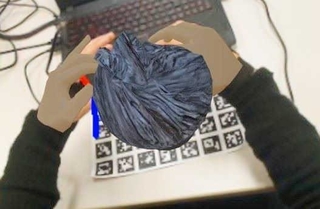 「ＡＲろくろ試作システム」の操作画面