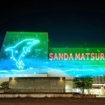 郷の音ホール壁面に投影するレーザーマッピングのイメージ写真（提供）