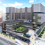 三田駅前Ｃブロック再開発後のイメージ図（三田駅前Ｃブロック地区市街地再開発組合提供）