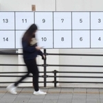 県知事選立候補者用のポスター掲示板＝三田市三輪２
