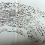 江戸時代の有馬の絵図。中央に一の湯と二の湯の記載がある