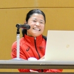 競技人生で得た経験について話す北浦春香選手＝三田市川除