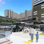 テナント募集が始まった再開発ビルのイメージ図（三田駅前Ｃブロック地区市街地再開発組合提供）