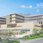 北側から見た新病院の外観イメージ（市提供）