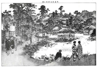 東京・向島に設けられた有馬温泉施設を記した絵