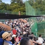 「花火ナイター」の７月２５日、神姫バスキッピースタジアムのスタンドには、４７９人が詰めかけた＝三輪（球団提供）