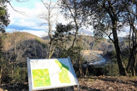 木々の伐採を終え、見晴らしが良くなった上月城の本丸跡からの眺め＝佐用町寄延