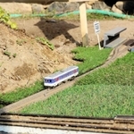 山の麓には智頭急行の列車も