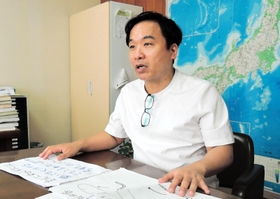 光海の岡田正春（おかだ・まさはる）社長＝佐用町大酒