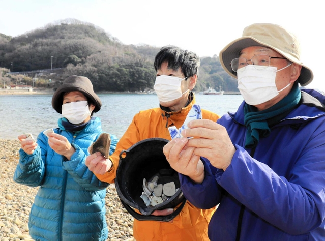 大量に漂着する陶磁器の破片 15年で3万点、海駅館で一部展示 たつの