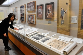 一般向けに初公開された大石家の書状＝赤穂市立歴史博物館