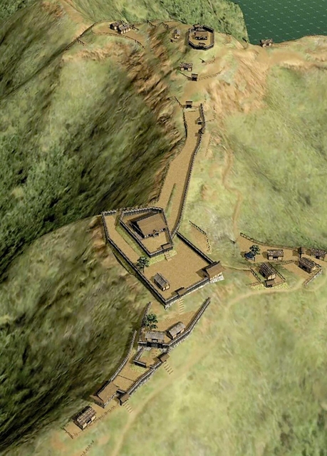 新しく追加された白旗城の再現図