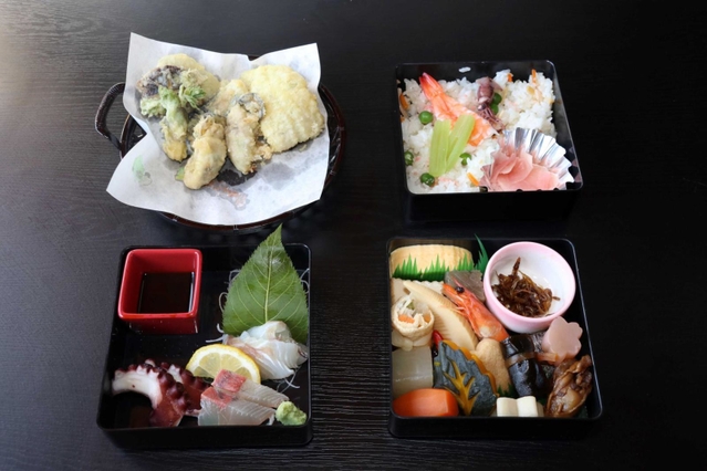 相生特産カキなどを使った和食セット＝相生市内
