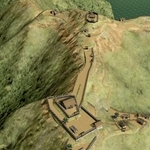 新しく追加された白旗城の再現図