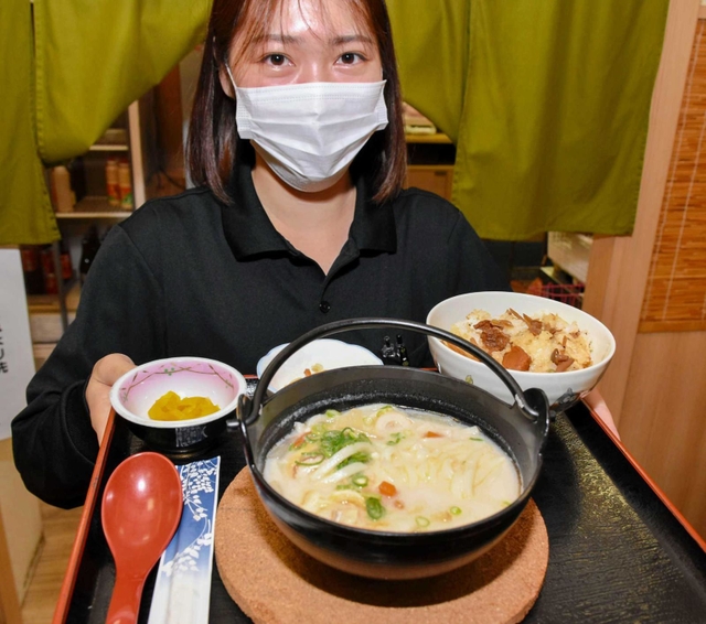 酒かす鍋焼きうどん