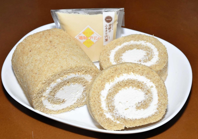 酒かすロールと酒かすプリン