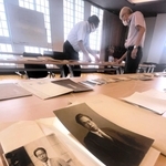 三木清の遺族から寄贈された大量の写真類＝２０２２年９月、たつの市龍野町上霞城、霞城館