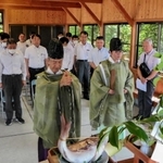 海開きを前に行われた安全祈願祭＝伊和都比売神社