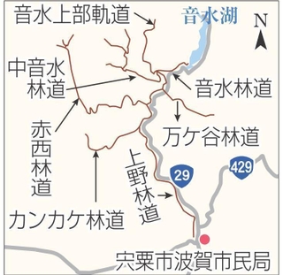 最盛期の波賀森林鉄道路線