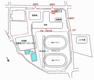 小中一貫校の校舎配置イメージ（たつの市教育委員会提供）