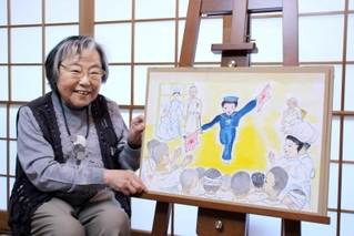 紙芝居で伝える、少女が見た戦争 市川町の女性が体験もとに描く