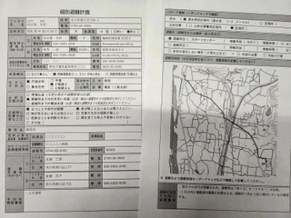 市川町の個別避難計画の記入例。避難場所や支援者を記す項目がある