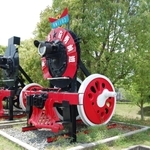 中央公園の駐車場で威厳を放つ中国のＳＬ＝相生市那波南本町