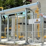 下水処理の過程で発生した消化ガスを使って、環境に優しい発電をする新たな設備＝赤穂市中広、赤穂下水管理センター
