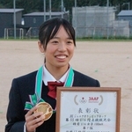 「オリンピックの舞台に立ちたい」と意気込む福田花奏さん＝神河町上岩
