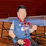 パラ卓球の国際大会で初優勝をかなえた関西福祉大学４年の北川雄一朗さん。目指すはパラリンピック出場＝赤穂市新田