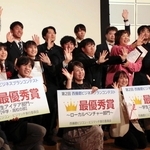 自身のビジネスプランを発表した出場者たち＝上郡町光都３