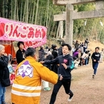 ２０２４年の「子福ちゃん決定戦」。高学年部門では多可町の６年生が一番福となった＝福崎町西田原