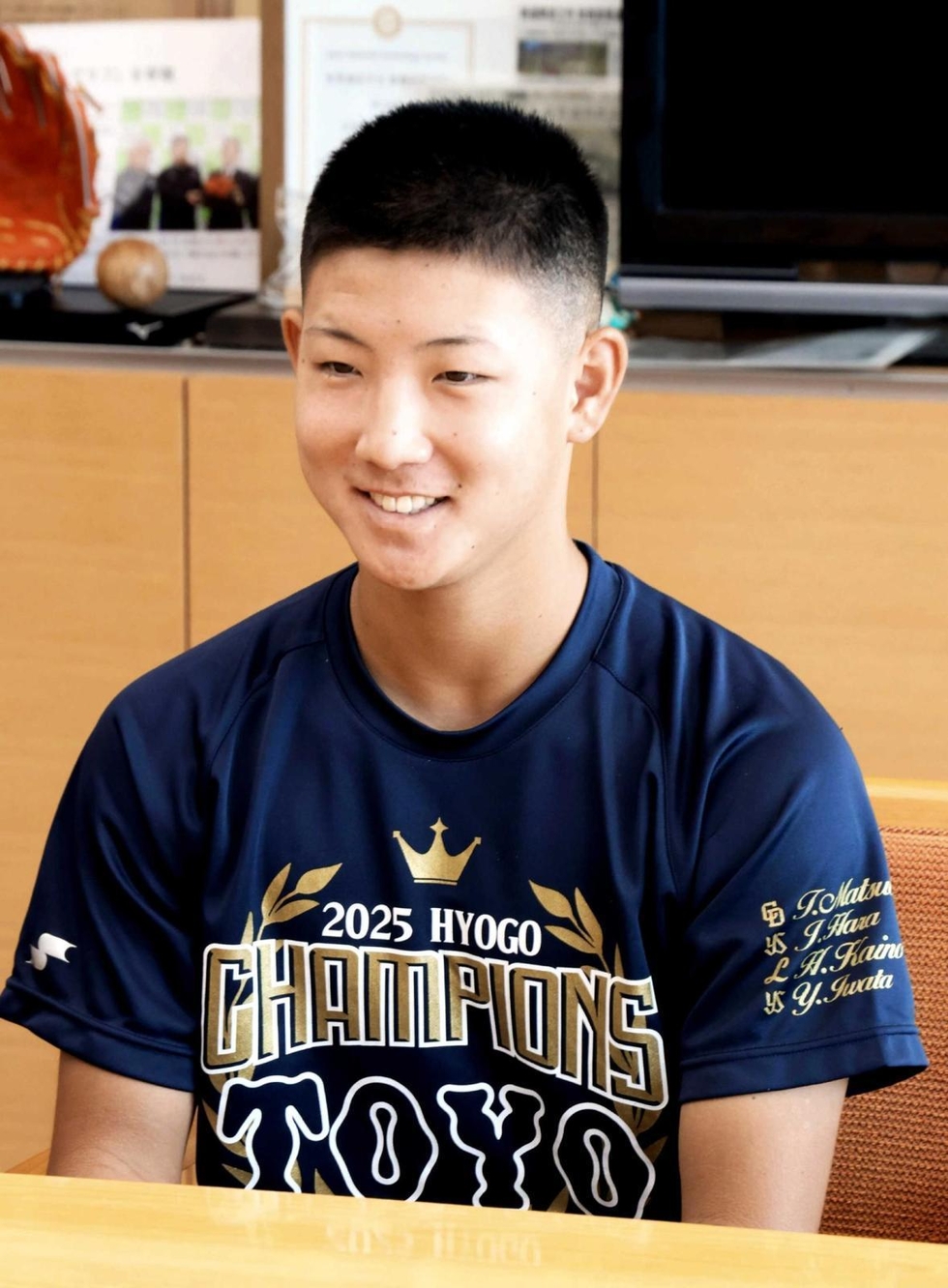 甲子園ベスト8「全力出し切った」 東洋大姫路野球部の高畑さん